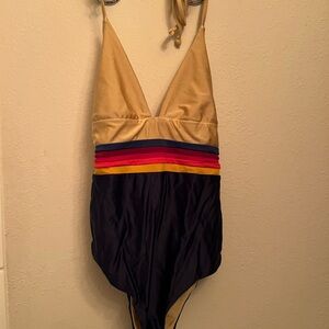 Aviator Nation Triangle One Piece Swimsuit